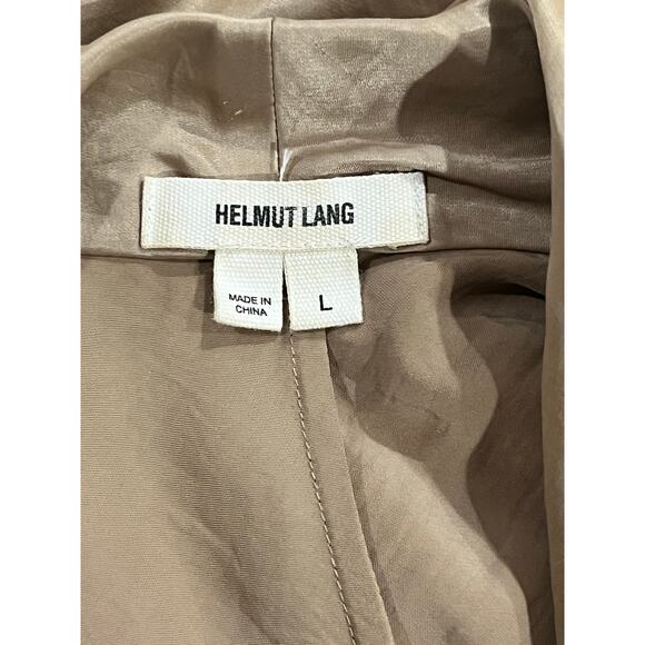 Helmut Lang Champagne Silk Draped Cowl V Neck Sleeveless Racerback Top sz Lg - Picture 4 of 9